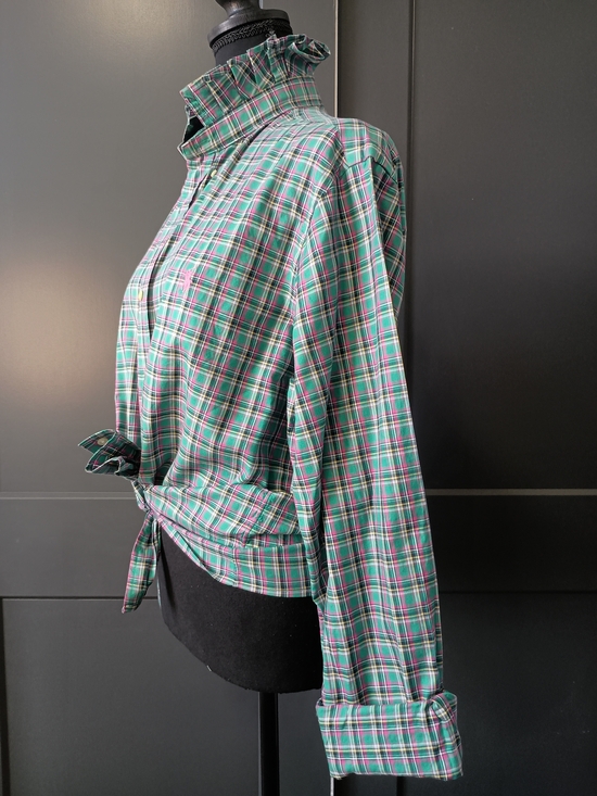 Ralph Lauren Tops - Upcycled Women's Ralph Lauren Ruffled Collar Shirt #124